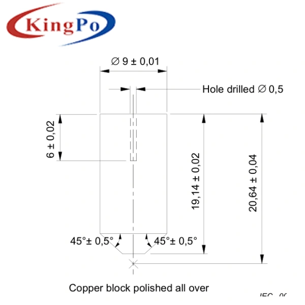 Durable Combustion Testing Equipment Copper Block IEC 60695-11-4 Figure 1 IEC 60695-11- 3 Figure 1