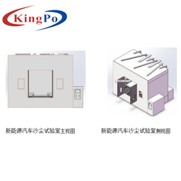 IP5X IP6X Environmental Test Chamber New Energy Vehicle Dust Testing Equipment