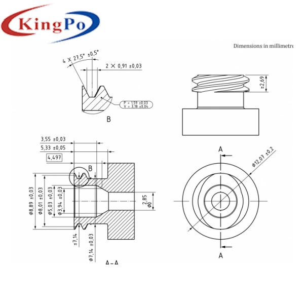 ISO 80369-2 Figure C.1 Socket Gauge for R1 Cone Connector Testing