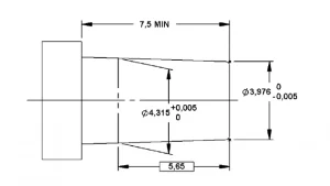ISO 80369-7-Figure C.2 Male Reference Luer Slip Connector For Testing Female Luer Connectors