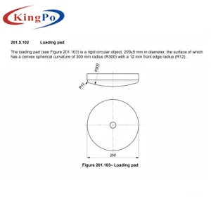 Loading pad, BS EN 50637:2017-Figure 201.103