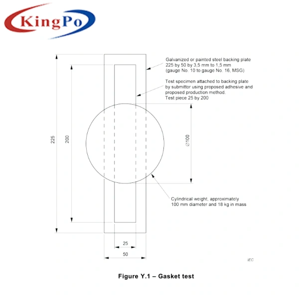 Test Equipment Gasket Test - IEC62368-1- Figure Y.1, Compression Test Machine